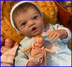 Kinby Reborn Baby Doll Imani Realborn 17'' Vinyl Doll Soft Body With Extras