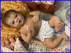 Kinby Reborn Baby Doll Imani Realborn 17'' Vinyl Doll Soft Body With Extras