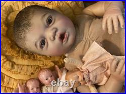 Kinby Reborn Baby Doll Imani Realborn 17'' Vinyl Doll Soft Body With Extras