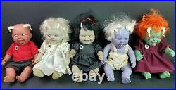 Krypt Kiddies Doll Anatomically Correct Creepy Demon Baby Lot of 5 Scary Horns