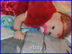 LIFELIKE GORGEOUS! Baby with German glass eyes Laura Tuzio Ross reborn Doll