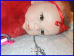 LIFELIKE GORGEOUS! Baby with German glass eyes Laura Tuzio Ross reborn Doll