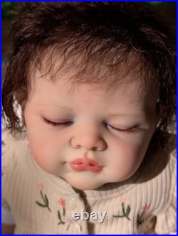 Laci Christine's Newborn Size Reborn Doll Andrea Lynn Handmade Rooted Mohair
