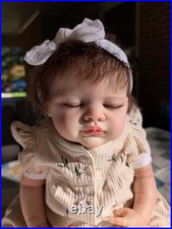 Laci Christine's Newborn Size Reborn Doll Andrea Lynn Handmade Rooted Mohair