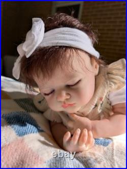 Laci Christine's Newborn Size Reborn Doll Andrea Lynn Handmade Rooted Mohair