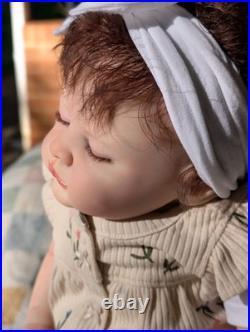 Laci Christine's Newborn Size Reborn Doll Andrea Lynn Handmade Rooted Mohair
