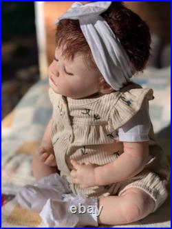 Laci Christine's Newborn Size Reborn Doll Andrea Lynn Handmade Rooted Mohair