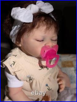 Laci Christine's Newborn Size Reborn Doll Andrea Lynn Handmade Rooted Mohair