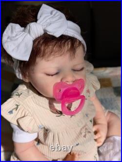 Laci Christine's Newborn Size Reborn Doll Andrea Lynn Handmade Rooted Mohair