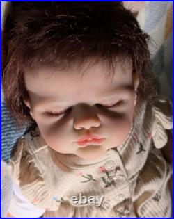 Laci Christine's Newborn Size Reborn Doll Andrea Lynn Handmade Rooted Mohair