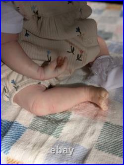 Laci Christine's Newborn Size Reborn Doll Andrea Lynn Handmade Rooted Mohair