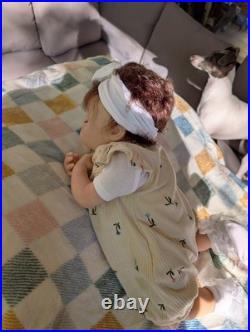 Laci Christine's Newborn Size Reborn Doll Andrea Lynn Handmade Rooted Mohair