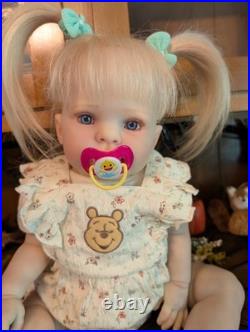 Laci Christine's Reborn Large Toddler Doll Kasey 26 Rooted Blonde Human Hair
