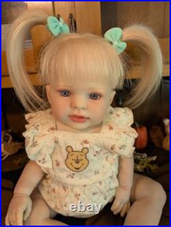 Laci Christine's Reborn Large Toddler Doll Kasey 26 Rooted Blonde Human Hair