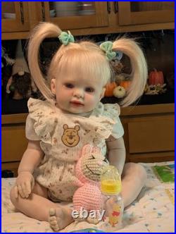 Laci Christine's Reborn Large Toddler Doll Kasey 26 Rooted Blonde Human Hair