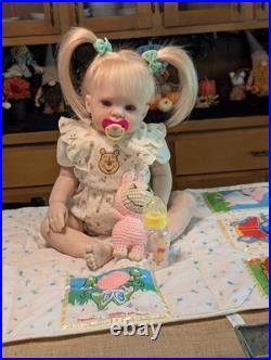 Laci Christine's Reborn Large Toddler Doll Kasey 26 Rooted Blonde Human Hair