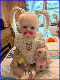 Laci Christine's Reborn Large Toddler Doll Kasey 26 Rooted Blonde Human Hair