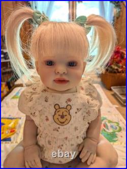 Laci Christine's Reborn Large Toddler Doll Kasey 26 Rooted Blonde Human Hair
