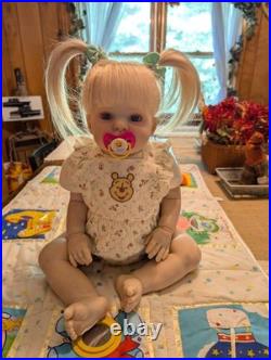Laci Christine's Reborn Large Toddler Doll Kasey 26 Rooted Blonde Human Hair