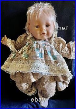 Large Berjusa 25 Vinyl Cloth Baby Doll Vintage Rare EUC