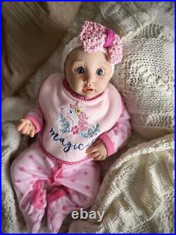 Layla Realborn Reborn 17 Awake Baby Girl Doll Weighted Finished Ready to Ship