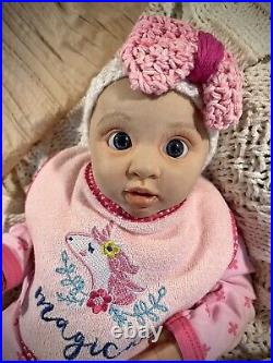 Layla Realborn Reborn 17 Awake Baby Girl Doll Weighted Finished Ready to Ship