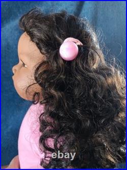 Lee Middleton Doll 24 Girl AA Toddler African American Vinyl Cloth Reva 2004 EU