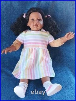 Lee Middleton Doll 24 Girl AA Toddler African American Vinyl Cloth Reva 2004 EU