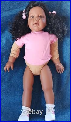 Lee Middleton Doll 24 Girl AA Toddler African American Vinyl Cloth Reva 2004 EU