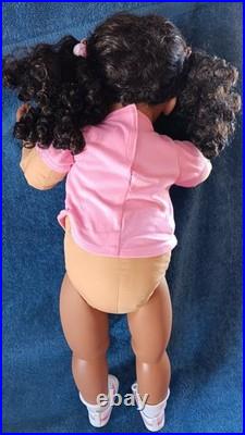 Lee Middleton Doll 24 Girl AA Toddler African American Vinyl Cloth Reva 2004 EU