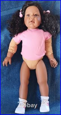 Lee Middleton Doll 24 Girl AA Toddler African American Vinyl Cloth Reva 2004 EU