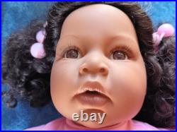 Lee Middleton Doll 24 Girl AA Toddler African American Vinyl Cloth Reva 2004 EU
