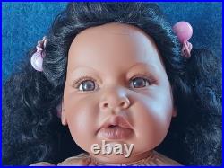 Lee Middleton Doll 24 Girl AA Toddler African American Vinyl Cloth Reva 2004 EU