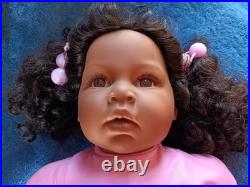 Lee Middleton Doll 24 Girl AA Toddler African American Vinyl Cloth Reva 2004 EU