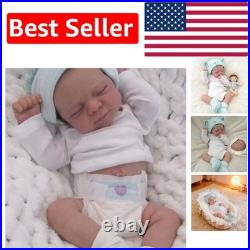 Lifelike 20-Inch Full Body Silicone Baby Doll with Closed Eyes Gentle Playmate