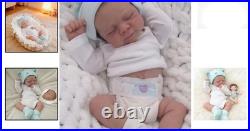 Lifelike 20-Inch Full Body Silicone Baby Doll with Closed Eyes Gentle Playmate