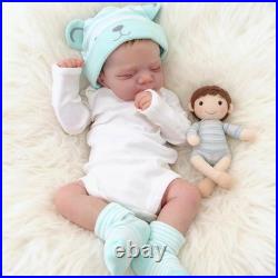 Lifelike 20-Inch Full Body Silicone Baby Doll with Closed Eyes Gentle Playmate