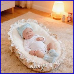 Lifelike 20-Inch Full Body Silicone Baby Doll with Closed Eyes Gentle Playmate