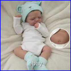 Lifelike 20-Inch Full Body Silicone Baby Doll with Closed Eyes Gentle Playmate