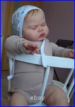 Lifelike 24 Reborn Dolls Weighted Girl Boy Baby Newborn Rooted Mohair Toys Gift