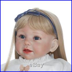 Lifelike 28 Adorable Reborn Toddler Baby Dolls Soft Silicone Girl Blonde Hair