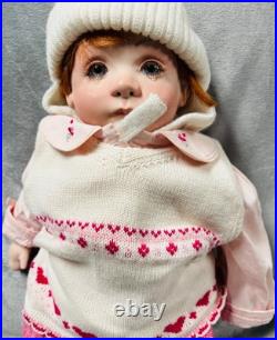 Lifelike Baby Doll Realistic Vinyl Pink Skirt Heart Sweater Hat Collectible