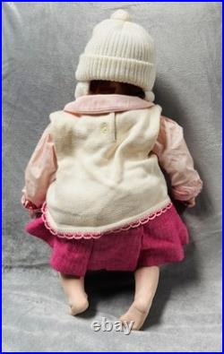 Lifelike Baby Doll Realistic Vinyl Pink Skirt Heart Sweater Hat Collectible