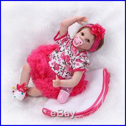Lifelike Baby Girl Doll Silicone Vinyl Reborn Newborn Dolls with Clothes 22inch US