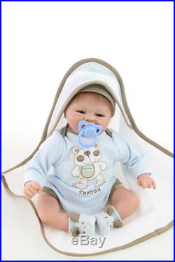 Lifelike Handmade Baby Boy Doll Silicone Vinyl Reborn Newborn Dolls Cute Gift