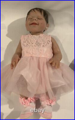 Lifelike Newborn Baby Reborn Baby Doll Full Vinyl Body 18inch Sleeping Girl