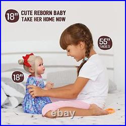 Lifelike Reborn Baby Doll 18Full Body Vinyl Smooth Skin Blue Eyes Girl Handmade