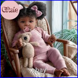 Lifelike Reborn Baby Doll Daisy 20 Inch Black Girl Newborn with Soft Body &