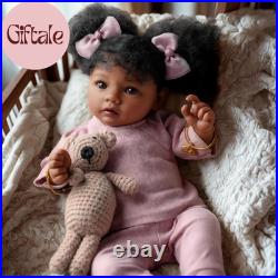 Lifelike Reborn Baby Doll Daisy 20 Inch Black Girl Newborn with Soft Body &
