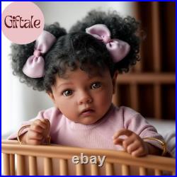 Lifelike Reborn Baby Doll Daisy 20 Inch Black Girl Newborn with Soft Body &